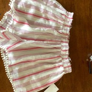 Striped elastic waist shorts sz XS